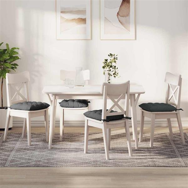 Grote foto vidaxl zitkussens 2 pcs donkergrijs 40 x 40 x 6 cm stof huis en inrichting woningdecoratie