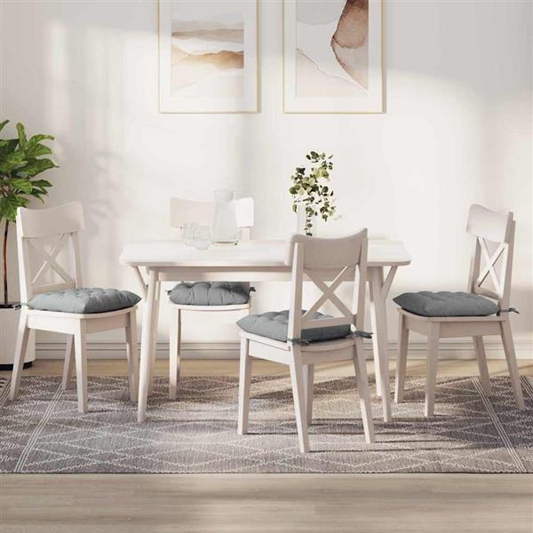 Grote foto vidaxl zitkussens 2 pcs lichtgrijs 40 x 40 x 6 cm stof huis en inrichting woningdecoratie