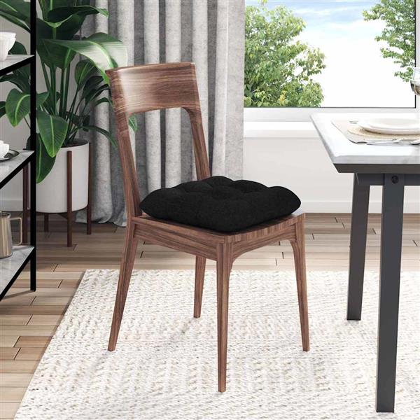 Grote foto vidaxl zitkussens 4 pcs zwart 45 x 45 x 12 cm stof huis en inrichting woningdecoratie