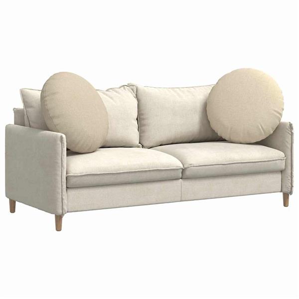 Grote foto vidaxl zitkussens 2 pcs cr me 60 x 21 cm stof huis en inrichting woningdecoratie