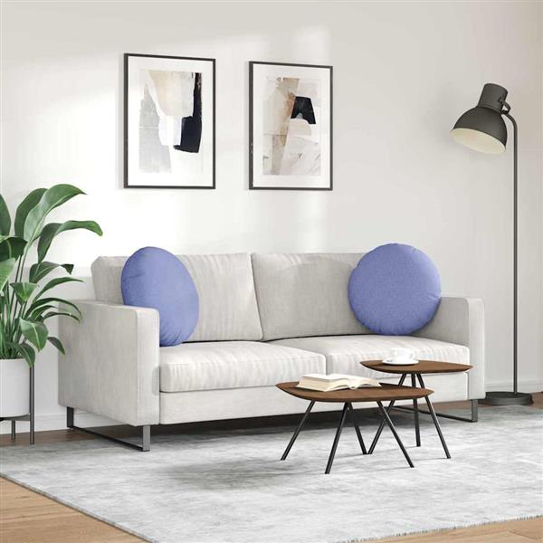 Grote foto vidaxl zitkussens 2 pcs jeans blauw 50 x 19 cm stof huis en inrichting woningdecoratie