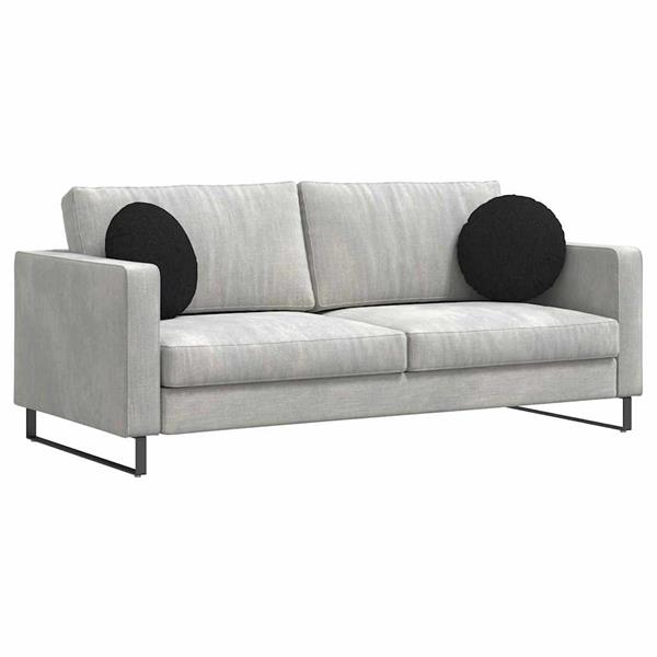 Grote foto vidaxl zitkussens 2 pcs zwart 40 x 13 cm stof huis en inrichting woningdecoratie