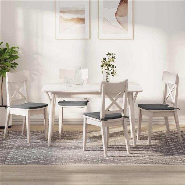 Grote foto vidaxl zitkussens 4 pcs donkergrijs 40 x 40 x 3 cm microvezel stof huis en inrichting woningdecoratie