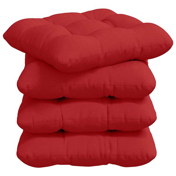 Grote foto vidaxl zitkussens 4 pcs rood 45 x 45 x 12 cm stof huis en inrichting woningdecoratie