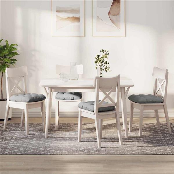 Grote foto vidaxl zitkussens 4 pcs wolkengrijs 40 x 40 x 12 cm stof huis en inrichting woningdecoratie