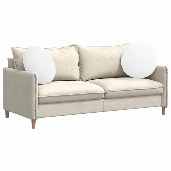 Grote foto vidaxl zitkussens 2 pcs wit 50 x 19 cm stof huis en inrichting woningdecoratie