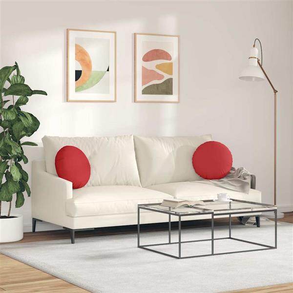 Grote foto vidaxl zitkussens 2 pcs rood 40 x 13 cm stof huis en inrichting woningdecoratie