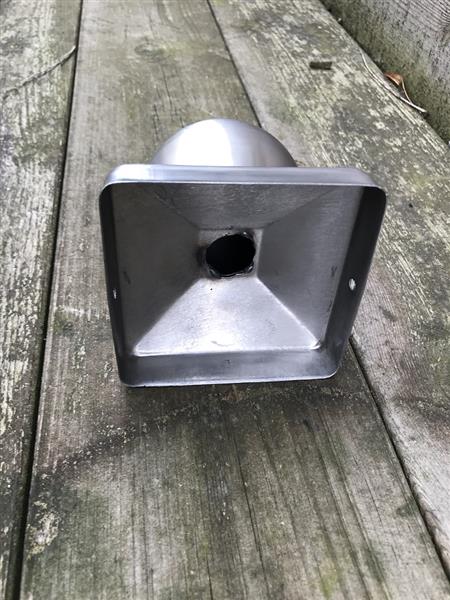 Grote foto paal cover rvs met bol 9 1 cm x 9 1 cm tuin en terras tuindecoratie