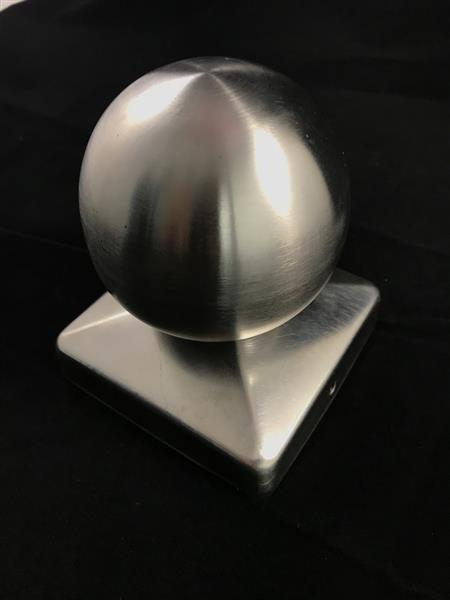 Grote foto paal cover rvs met bol 9 1 cm x 9 1 cm tuin en terras tuindecoratie