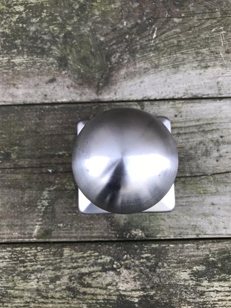 Grote foto paal cover rvs met bol 9 1 cm x 9 1 cm tuin en terras tuindecoratie