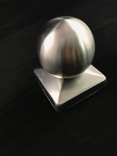 Grote foto paal cover rvs met bol 9 1 cm x 9 1 cm tuin en terras tuindecoratie