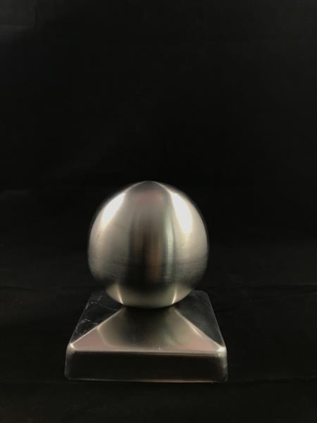 Grote foto paal cover rvs met bol 9 1 cm x 9 1 cm tuin en terras tuindecoratie