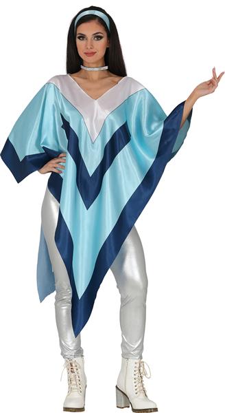Grote foto disco 70s poncho blauw dames verzamelen overige verzamelingen