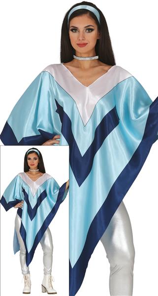 Grote foto disco 70s poncho blauw dames verzamelen overige verzamelingen