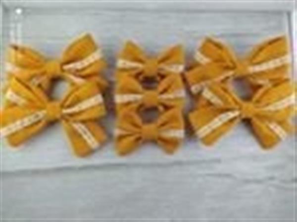 Grote foto haarklem met grote strik mosterd kinderen en baby overige