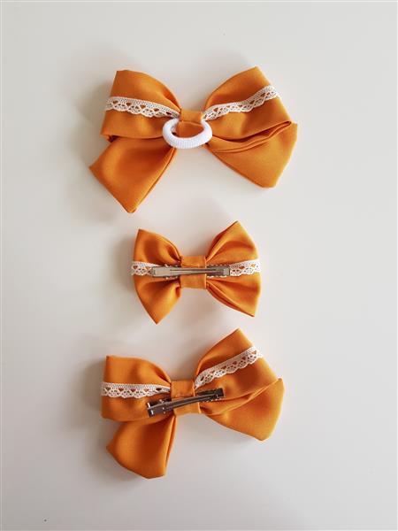 Grote foto haarklem met grote strik mosterd kinderen en baby overige