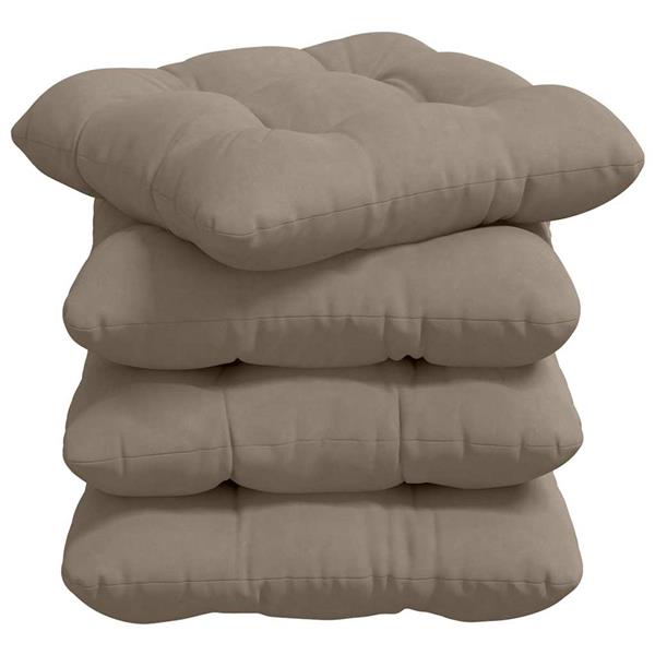 Grote foto vidaxl zitkussens 4 pcs taupe 45 x 45 cm microvezel stof huis en inrichting woningdecoratie