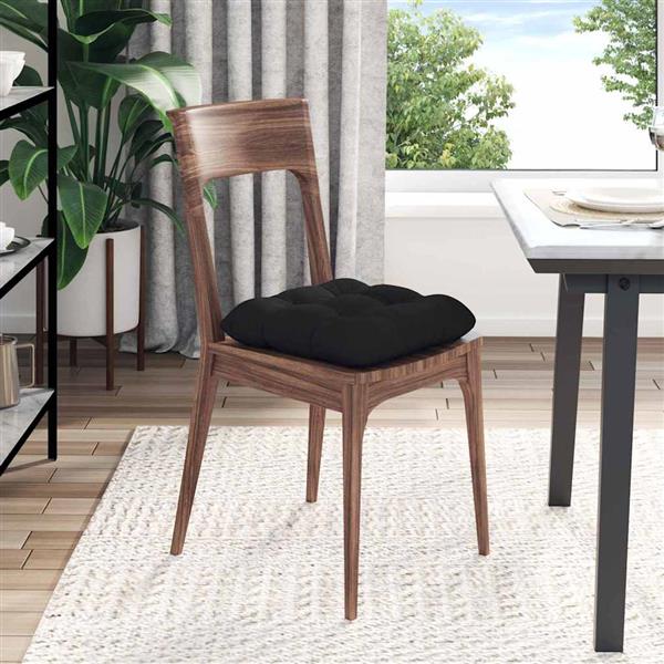 Grote foto vidaxl zitkussens 4 pcs zwart 40 x 40 cm microvezel stof huis en inrichting woningdecoratie