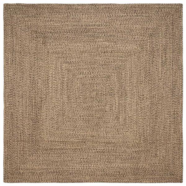 Grote foto vidaxl vloerkleden vierkant natuurlijk en zwart 200 x 200 cm huis en inrichting vloerbedekking en kleden