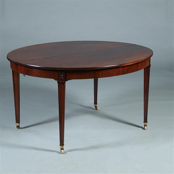 Grote foto coulissetafel met een inleg blad maar geschikt voor meedere inlegbladen no.991910 antiek en kunst stoelen en banken