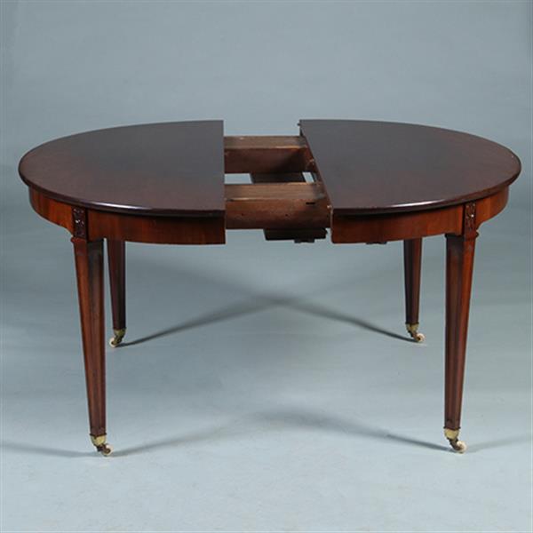 Grote foto coulissetafel met een inleg blad maar geschikt voor meedere inlegbladen no.991910 antiek en kunst stoelen en banken