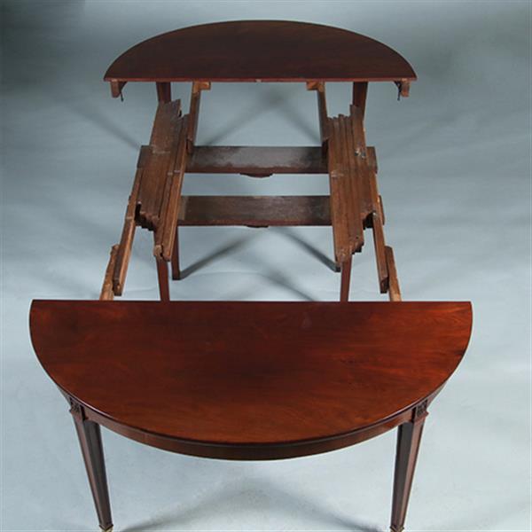 Grote foto coulissetafel met een inleg blad maar geschikt voor meedere inlegbladen no.991910 antiek en kunst stoelen en banken