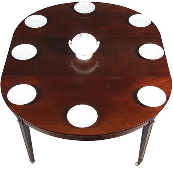 Grote foto coulissetafel met een inleg blad maar geschikt voor meedere inlegbladen no.991910 antiek en kunst stoelen en banken