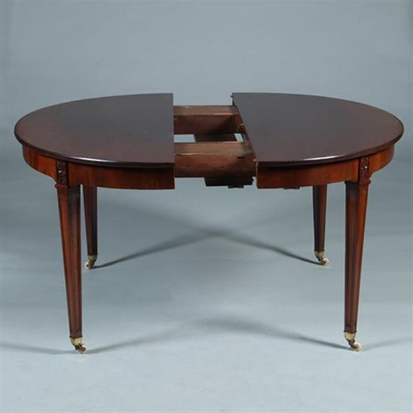 Grote foto coulissetafel met een inleg blad maar geschikt voor meedere inlegbladen no.991910 antiek en kunst stoelen en banken