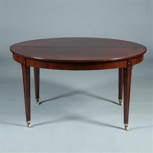 Grote foto coulissetafel met een inleg blad maar geschikt voor meedere inlegbladen no.991910 antiek en kunst stoelen en banken