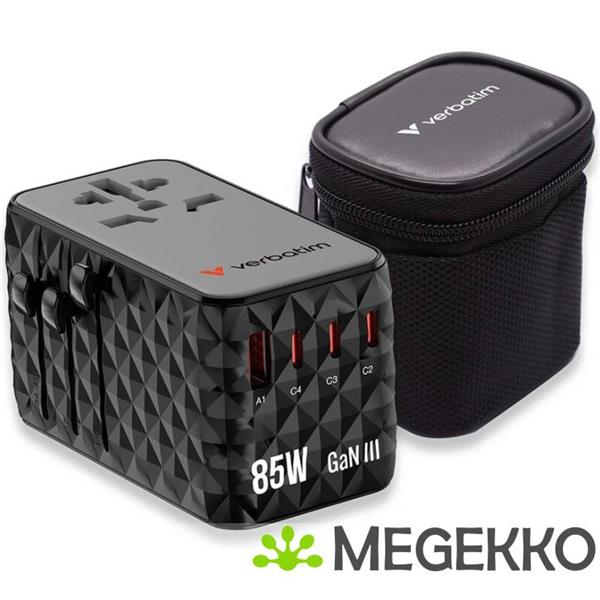Grote foto verbatim charge n travel gan iii universele reisadapter 85w computers en software overige computers en software