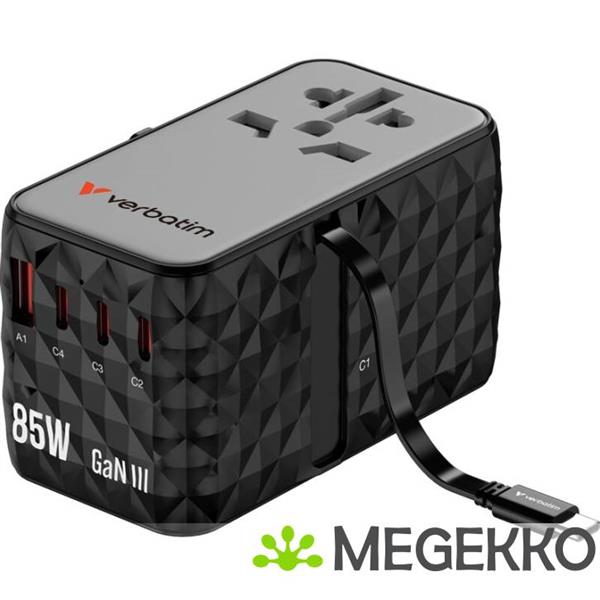 Grote foto verbatim charge n travel gan iii universele reisadapter 85w computers en software overige computers en software