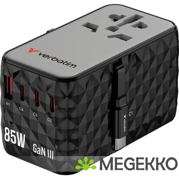 Grote foto verbatim charge n travel gan iii universele reisadapter 85w computers en software overige computers en software