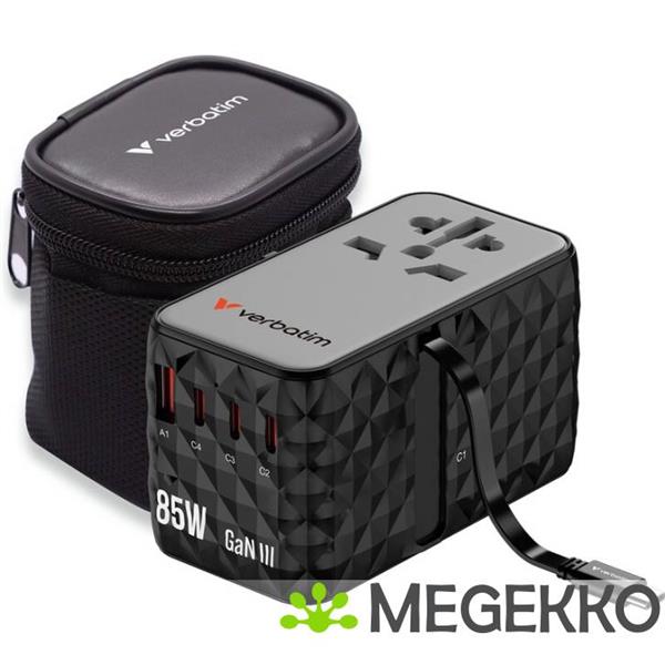 Grote foto verbatim charge n travel gan iii universele reisadapter 85w computers en software overige computers en software