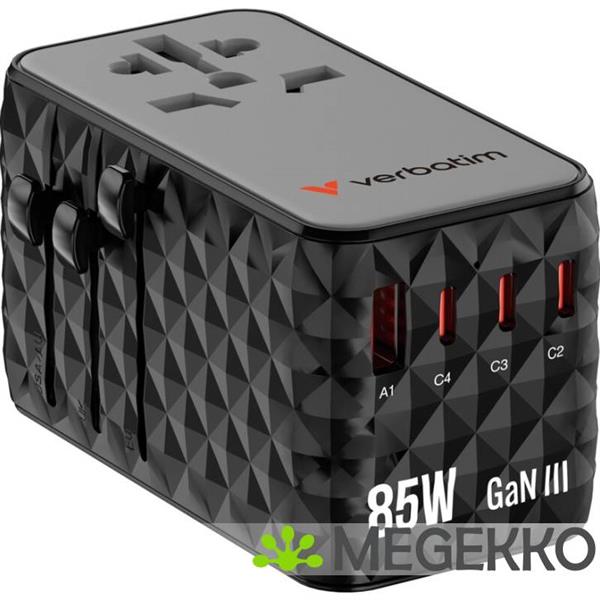 Grote foto verbatim charge n travel gan iii universele reisadapter 85w computers en software overige computers en software
