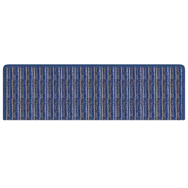 Grote foto vidaxl zelfklevende trapmatten gestreept 15 pcs blauw 65 x 21 x 4 cm huis en inrichting overige huis en inrichting