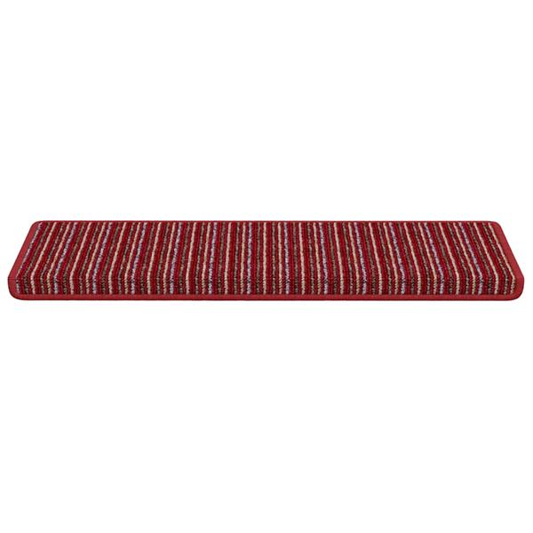 Grote foto vidaxl zelfklevende trapmatten gestreept 15 pcs rood 65 x 21 x 4 cm huis en inrichting overige huis en inrichting