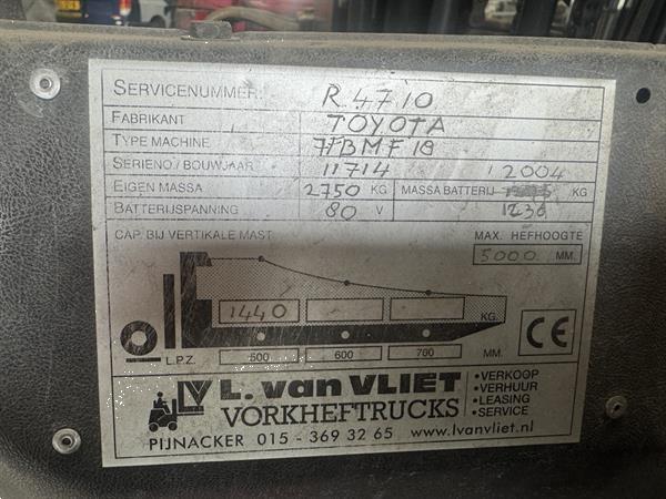 Grote foto toyota 7fbmf18 1 8 ton agrarisch heftrucks