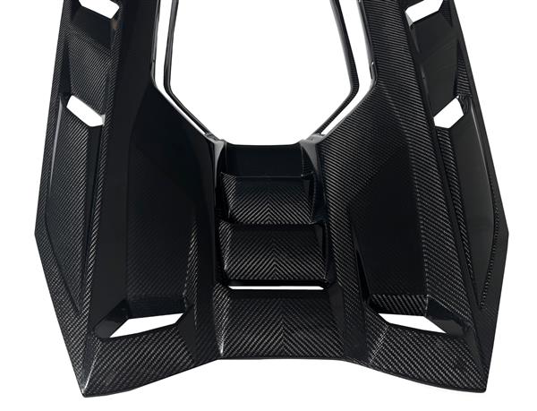 Grote foto dit betreft een lamborghini revuelto carbon motor cover klep paneel auto onderdelen tuning en styling