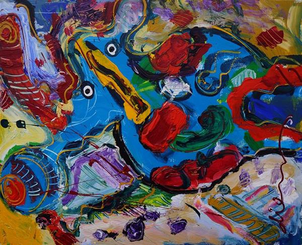 Grote foto peter diem cow in universe antiek en kunst modern