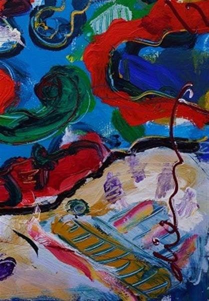 Grote foto peter diem cow in universe antiek en kunst modern