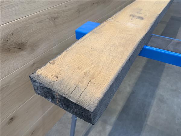 Grote foto oude eikenhouten gedroogde balken 45x140 300cm 120456 doe het zelf en verbouw hout en planken