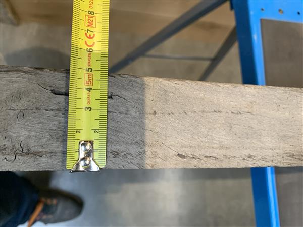 Grote foto oude eikenhouten gedroogde balken 45x140 300cm 120456 doe het zelf en verbouw hout en planken