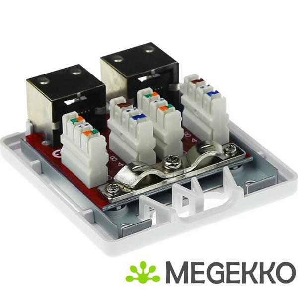 Grote foto act modulair opbouwdoos shielded 2 voudig cat6a computers en software netwerkkaarten routers en switches