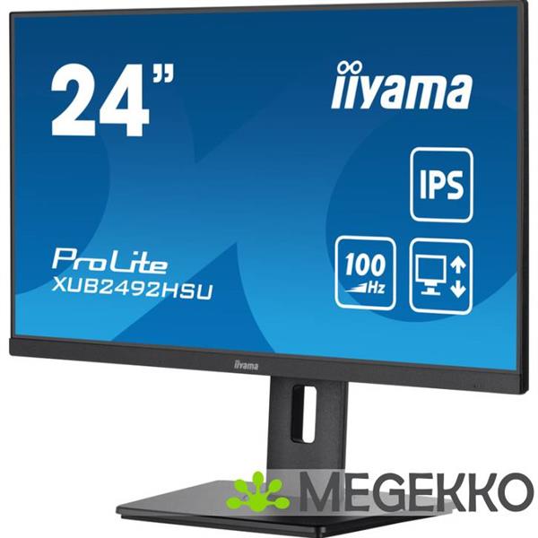 Grote foto iiyama prolite xub2492hsu b6 24 full hd 100hz ips monitor computers en software overige computers en software