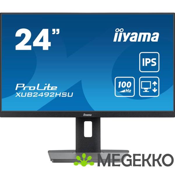 Grote foto iiyama prolite xub2492hsu b6 24 full hd 100hz ips monitor computers en software overige computers en software
