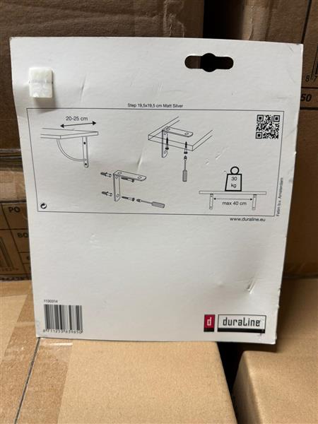 Grote foto partij 500x duraline plankdragers 2 soorten nieuw zakelijke goederen partijgoederen