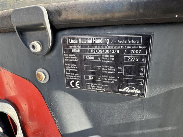 Grote foto linde h50d triplo 580 freelift 3e 4e functie vw diesel 2007 agrarisch heftrucks