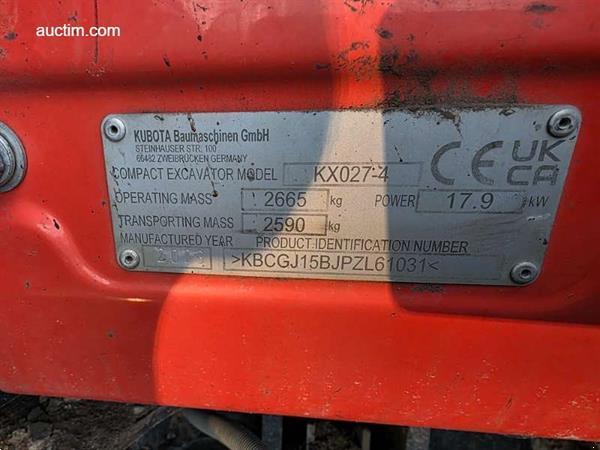 Grote foto kubota kx 027 4 minigraafmachine doe het zelf en verbouw kranen en graafmachines