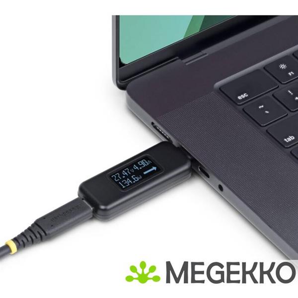 Grote foto startech.com usb c power tester digitale multimeter bidirectionele stroom en spanningsmeter tot computers en software overige computers en software