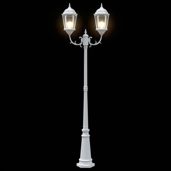 Grote foto vidaxl tunlicht wit 235 cm aluminium tuin en terras verlichting